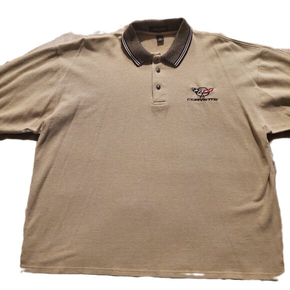 Inner Harbor Men's Polo Style Shirt with Embroidered Corvette C-5 Logo, Size XXL - Picture 2 of 11